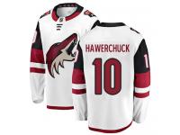 Men's Dale Hawerchuck Breakaway White Away NHL Jersey Arizona Coyotes #10