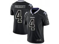 Men's Dallas Cowboys #4 Dak Prescott Black 2018 Lights Out Color Rush NFL Limited Jersey