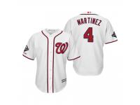 Men's Dave Martinez Washington Nationals White 2019 World Series Champions Cool Base Jersey