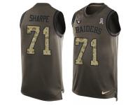 Men's David Sharpe #71 Nike Green Jersey - NFL Oakland Raiders Salute to Service Tank Top