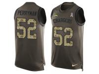 Men's Denzel Perryman #52 Nike Green Jersey - NFL Los Angeles Chargers Salute to Service Tank Top