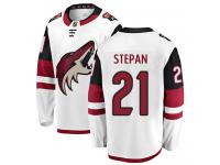 Men's Derek Stepan Breakaway White Away NHL Jersey Arizona Coyotes #21
