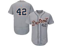 Men's Detroit Tigers Jackie Robinson Majestic Gray Authentic Collection Flexbase Jersey