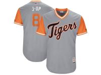 Men's Detroit Tigers Justin Upton J-Up Majestic Gray 2017 Players Weekend Jersey