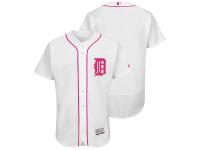 Men's Detroit Tigers Majestic White Home 2016 Mother's Day Flex Base Team Jersey