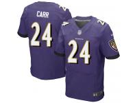 Men's Elite Brandon Carr #24 Nike Purple Home Jersey - NFL Baltimore Ravens