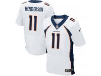 Men's Elite Carlos Henderson #11 Nike White Road Jersey - NFL Denver Broncos