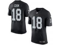 Men's Elite Connor Cook #18 Nike Black Home Jersey - NFL Oakland Raiders