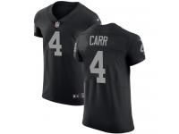 Men's Elite Derek Carr #4 Nike Black Home Jersey - NFL Oakland Raiders Vapor Untouchable