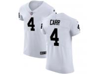 Men's Elite Derek Carr #4 Nike White Road Jersey - NFL Oakland Raiders Vapor Untouchable