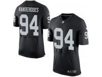 Men's Elite Eddie Vanderdoes #94 Nike Black Home Jersey - NFL Oakland Raiders