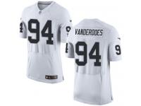 Men's Elite Eddie Vanderdoes #94 Nike White Road Jersey - NFL Oakland Raiders