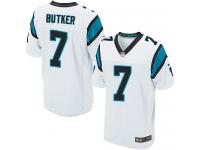 Men's Elite Harrison Butker #7 Nike White Road Jersey - NFL Carolina Panthers