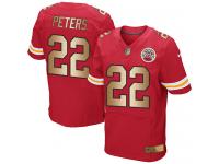 Men's Elite Marcus Peters #22 Nike Red Gold Home Jersey - NFL Kansas City Chiefs