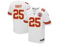 Men's Elite Marqueston Huff #25 Nike White Road Jersey - NFL Kansas City Chiefs