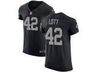 Men's Elite Ronnie Lott #42 Nike Black Home Jersey - NFL Oakland Raiders Vapor Untouchable