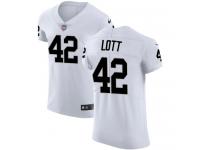 Men's Elite Ronnie Lott #42 Nike White Road Jersey - NFL Oakland Raiders Vapor Untouchable