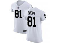 Men's Elite Tim Brown #81 Nike White Road Jersey - NFL Oakland Raiders Vapor Untouchable