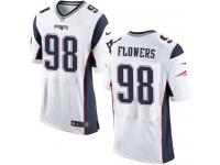 Men's Elite Trey Flowers #98 Nike White Road Jersey - NFL New England Patriots