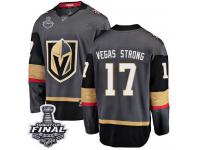 Men's Fanatics Branded Vegas Golden Knights #17 Vegas Strong Black Home Breakaway 2018 Stanley Cup Final NHL Jersey