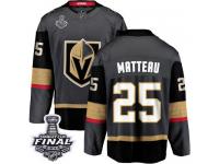 Men's Fanatics Branded Vegas Golden Knights #25 Stefan Matteau Black Home Breakaway 2018 Stanley Cup Final NHL Jersey