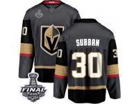 Men's Fanatics Branded Vegas Golden Knights #30 Malcolm Subban Black Home Breakaway 2018 Stanley Cup Final NHL Jersey