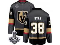 Men's Fanatics Branded Vegas Golden Knights #38 Tomas Hyka Black Home Breakaway 2018 Stanley Cup Final NHL Jersey