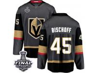 Men's Fanatics Branded Vegas Golden Knights #45 Jake Bischoff Black Home Breakaway 2018 Stanley Cup Final NHL Jersey