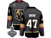 Men's Fanatics Branded Vegas Golden Knights #47 Luca Sbisa Black Home Breakaway 2018 Stanley Cup Final NHL Jersey