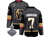 Men's Fanatics Branded Vegas Golden Knights #7 Jason Garrison Black Home Breakaway 2018 Stanley Cup Final NHL Jersey