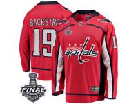 Men's Fanatics Branded Washington Capitals #19 Nicklas Backstrom Red Home Breakaway 2018 Stanley Cup Final NHL Jersey