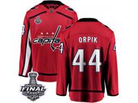 Men's Fanatics Branded Washington Capitals #44 Brooks Orpik Red Home Breakaway 2018 Stanley Cup Final NHL Jersey
