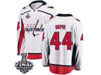 Men's Fanatics Branded Washington Capitals #44 Brooks Orpik White Away Breakaway 2018 Stanley Cup Final NHL Jersey