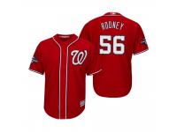 Men's Fernando Rodney Washington Nationals Red 2019 World Series Champions Cool Base Jersey