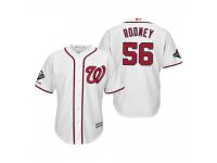 Men's Fernando Rodney Washington Nationals White 2019 World Series Champions Cool Base Jersey