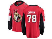 Men's Filip Chlapik Breakaway Red Jersey NHL Ottawa Senators #78 Home
