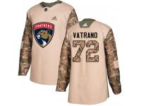 Men's Florida Panthers #72 Frank Vatrano Adidas Camo Authentic Veterans Day Practice NHL Jersey