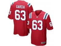 Men's Game Antonio Garcia #63 Nike Red Alternate Jersey - NFL New England Patriots