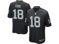 Men's Game Connor Cook #18 Nike Black Home Jersey - NFL Oakland Raiders