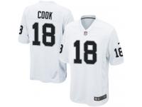 Men's Game Connor Cook #18 Nike White Road Jersey - NFL Oakland Raiders