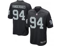 Men's Game Eddie Vanderdoes #94 Nike Black Home Jersey - NFL Oakland Raiders