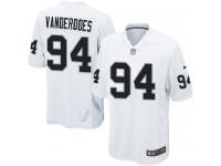 Men's Game Eddie Vanderdoes #94 Nike White Road Jersey - NFL Oakland Raiders