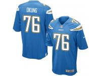 Men's Game Russell Okung #76 Nike Electric Blue Alternate Jersey - NFL Los Angeles Chargers