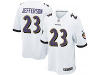 Men's Game Tony Jefferson #23 Nike White Road Jersey - NFL Baltimore Ravens