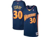 Men's Golden State Warriors Stephen Curry Mitchell & Ness Navy Big & Tall Hardwood Nike Classics Jersey