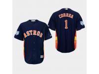 Men's Houston Astros 2019 Spring Training #1 Navy Carlos Correa Cool Base Jersey