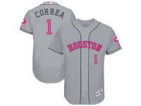 Men's Houston Astros Carlos Correa Majestic Gray Mother's Day Flex Base Jersey