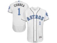 Men's Houston Astros Carlos Correa Majestic White Fashion 2016 Father's Day Flex Base Jersey