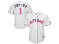 Men's Houston Astros Carlos Correa Majestic White Fashion 2016 Mother's Day Cool Base Replica Jersey