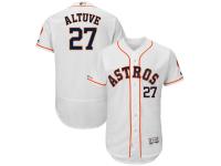 Men's Houston Astros Jose Altuve Majestic White Home Flex Base Authentic Collection Player Jersey